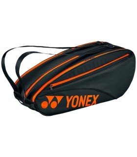 RAQUETERO YONEX TEAM NEGRO 6R NEGRO/NARANJA 2023 | Sertenis