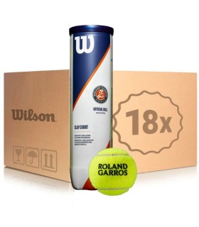 CAJÓN PELOTA WILSON  ROLAND GARROS CLAY 18 botes de 4 | Sertenis